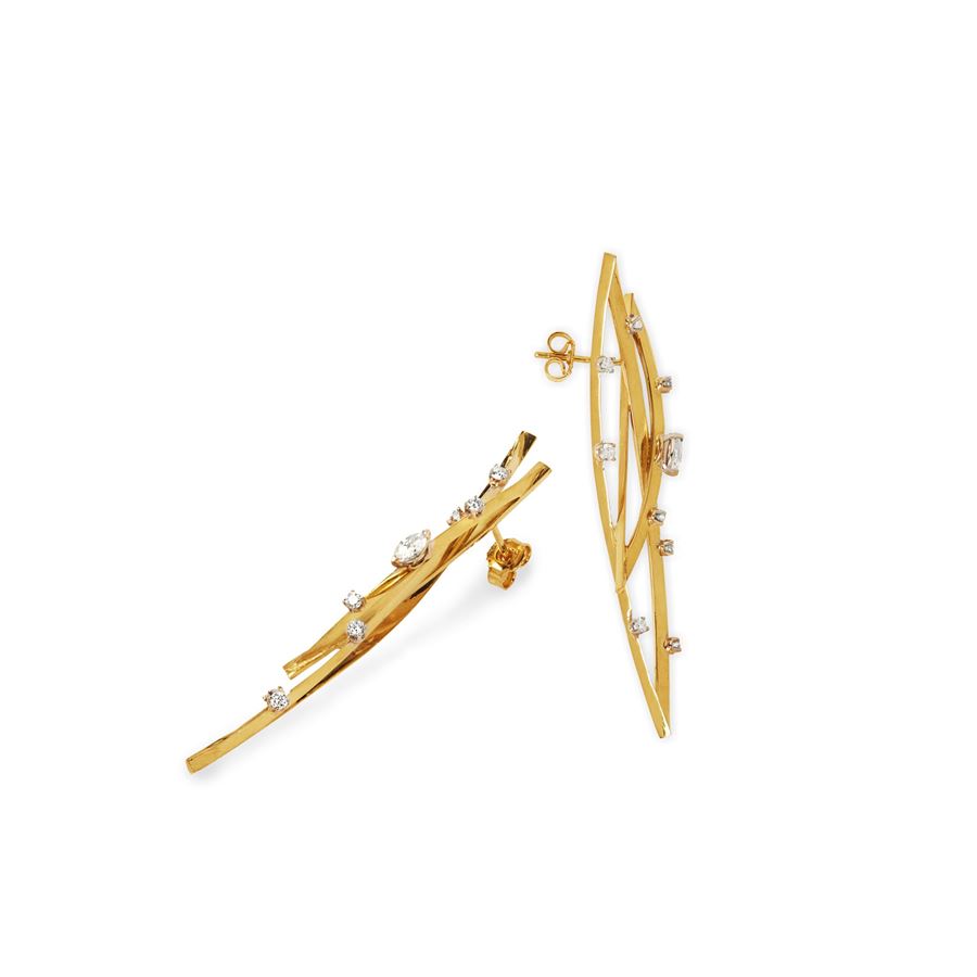 Double orbit earrings BALANCE | OR DOPPIA ORBITAAU18G CT 0,88